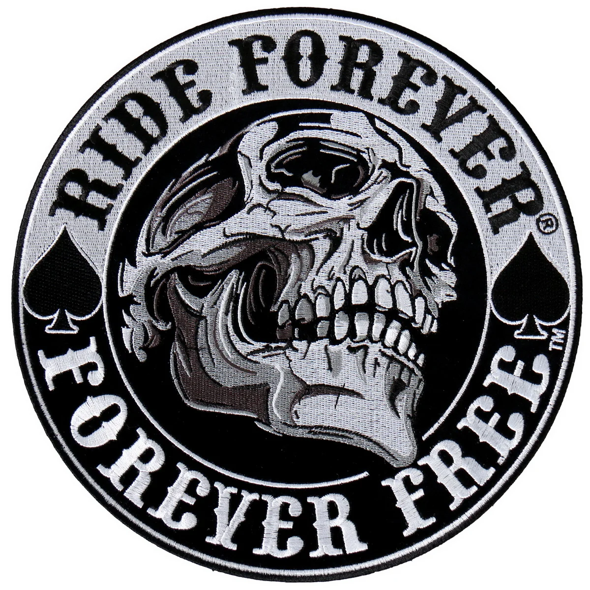 Casual Hot Leathers PPA8217 Ride Skull 9 x 9 Patch Recyclable