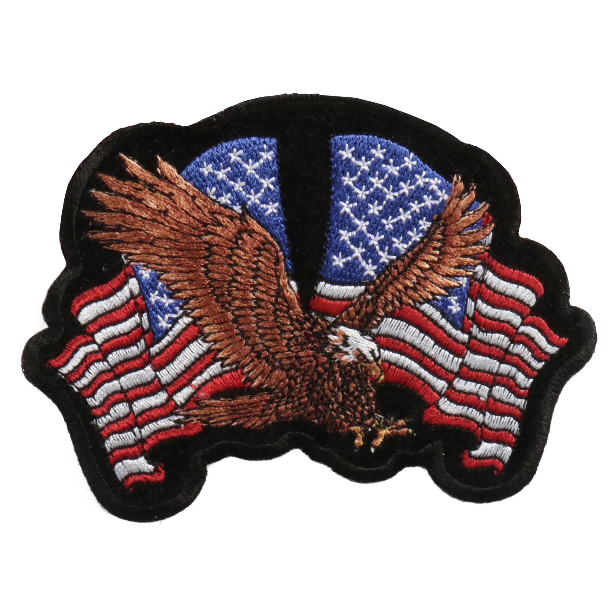 Lightweight Hot Leathers PPA1580 Eagle 2 Flags Patch 4 x 3 Official