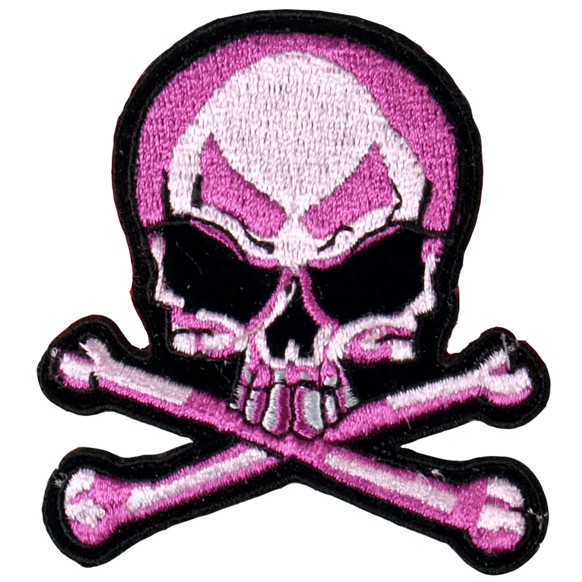 Comfortable Hot Leathers PPA1902 Pink Skull and Crossbones 3 x 3 Patch Classic
