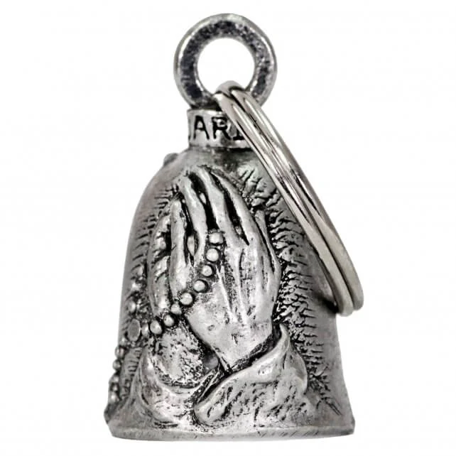 Exceptional Hot Leathers BEA1055 Hands with Rosary Guardian Bell Original Design
