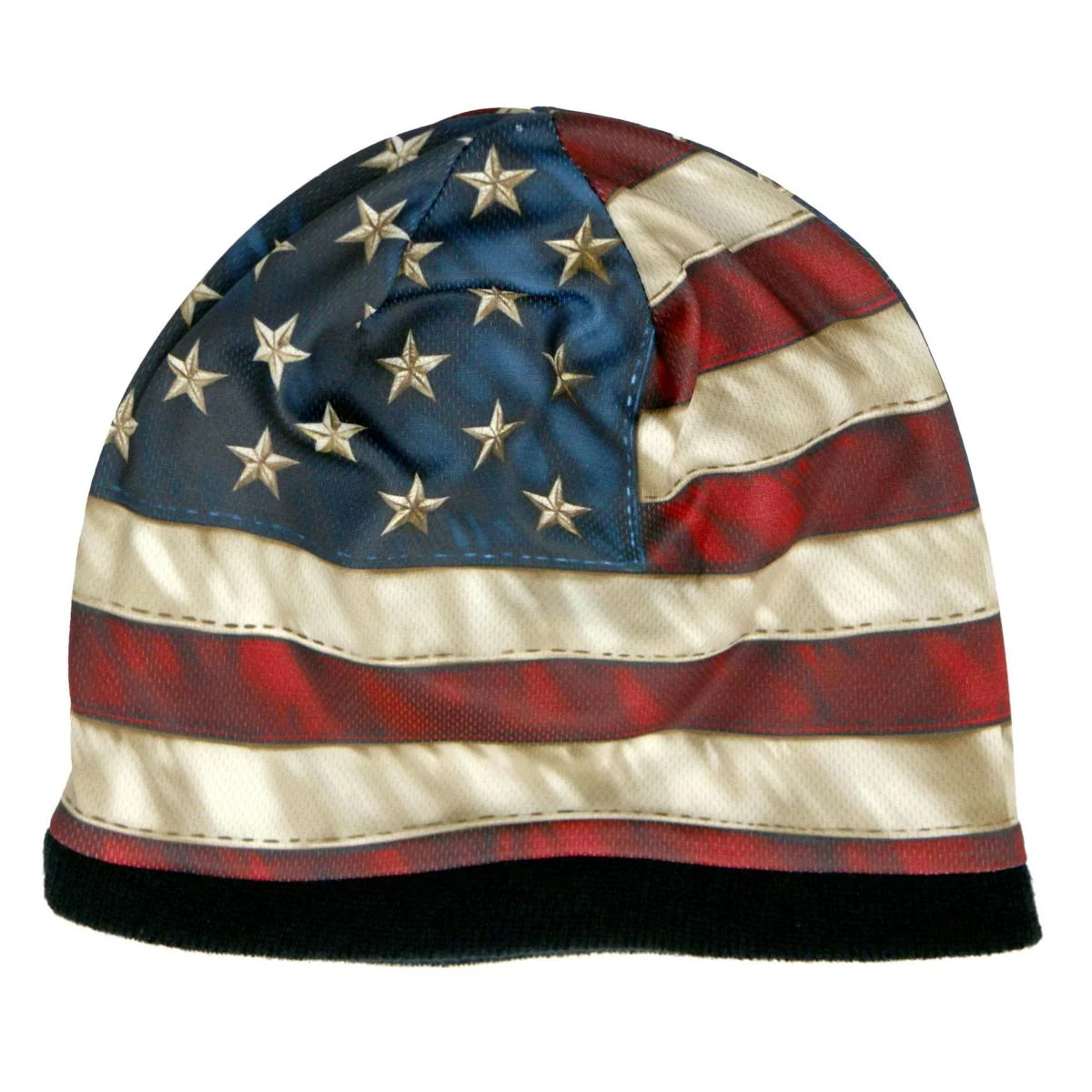 Fine Hot Leathers KHC1009 American Flag Beanie Sophisticated