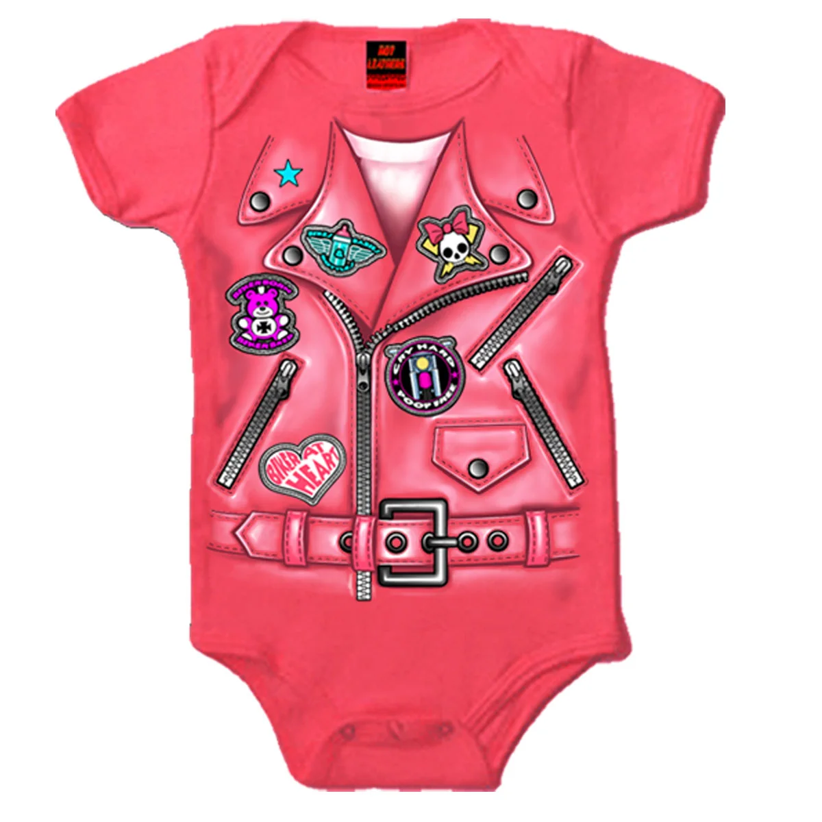 Relaxed Hot Leathers GYS1035 Girls Leather Jacket Baby Bodysuit Sustainable