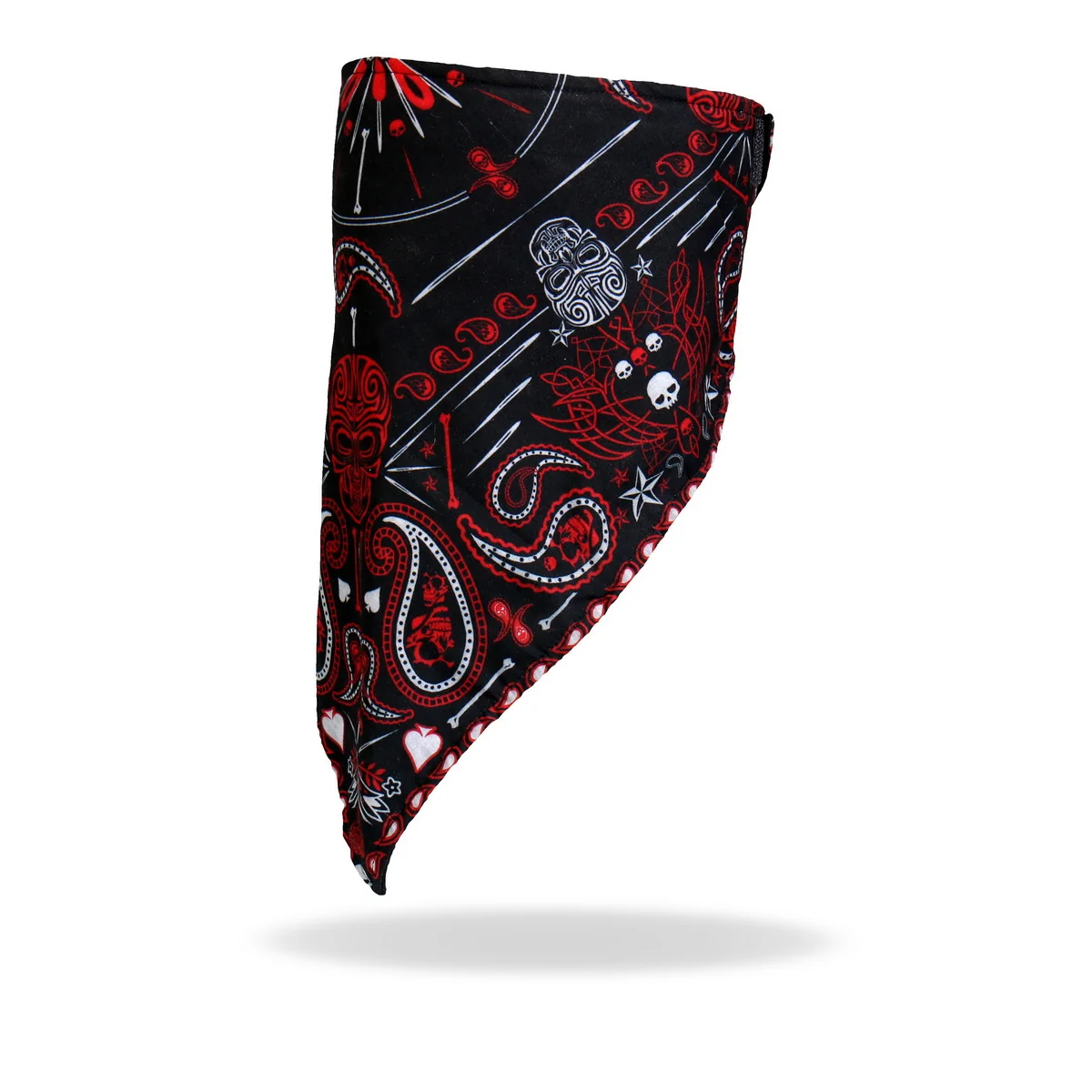 Durable Hot Leathers FWC1004 Red Paisley Face Wrap Neck Warmer High-Grade