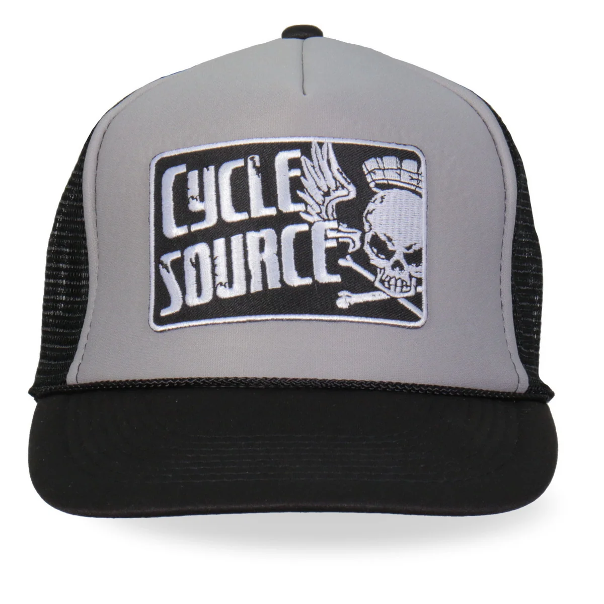 Innovative Hot Leathers CYA1006 Cycle Source Logo Snapback Trucker Hat Functional