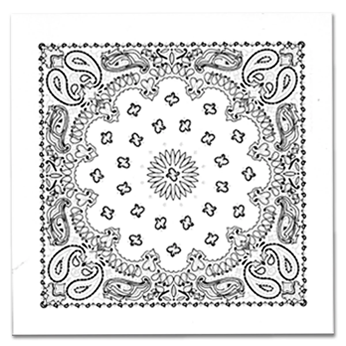 Selected Hot Leathers BAP1005 Classic White Paisley Bandana Dependable