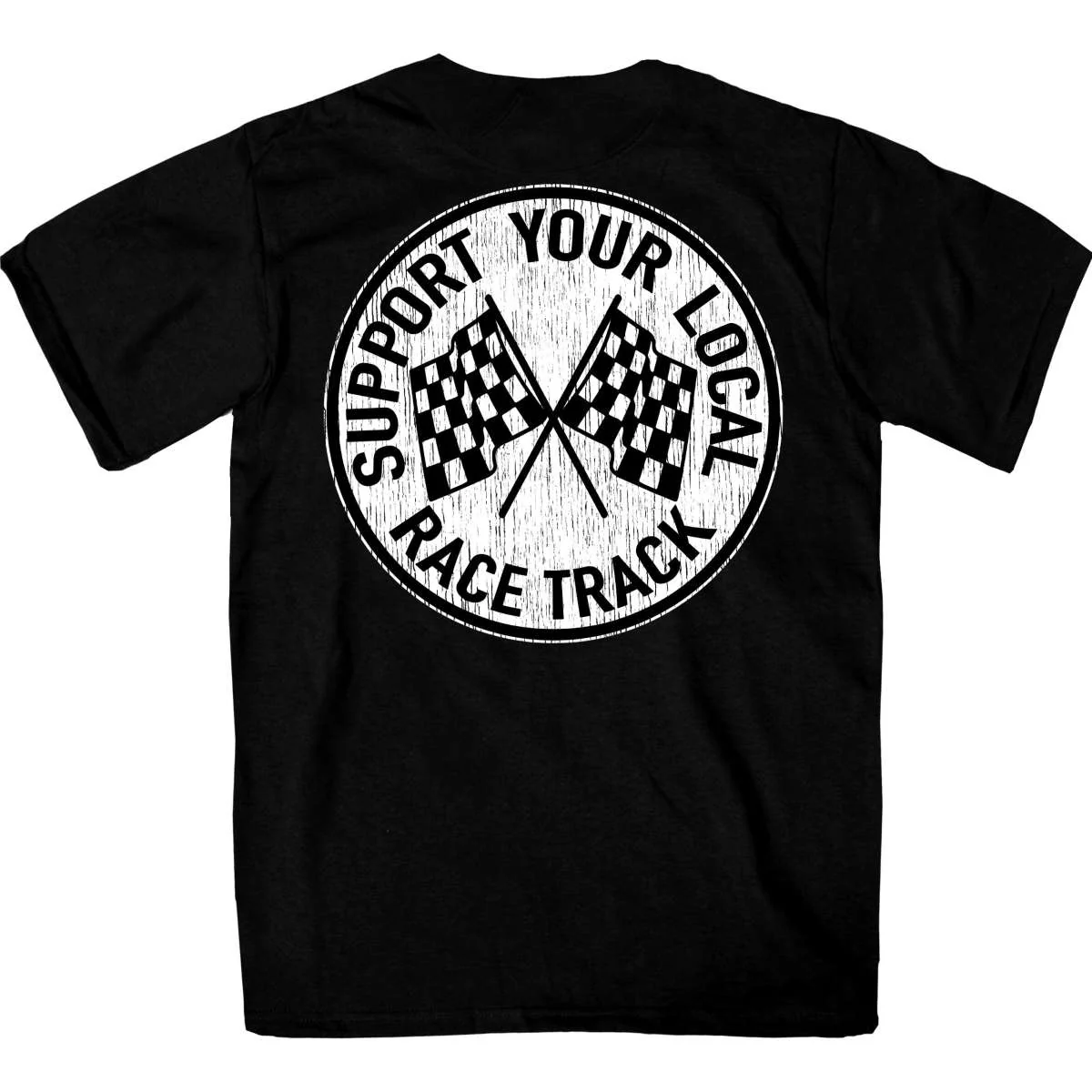 Secure Hot Leathers Men’s Support Your Local Race Track T-Shirt GMD1511 Fashionable