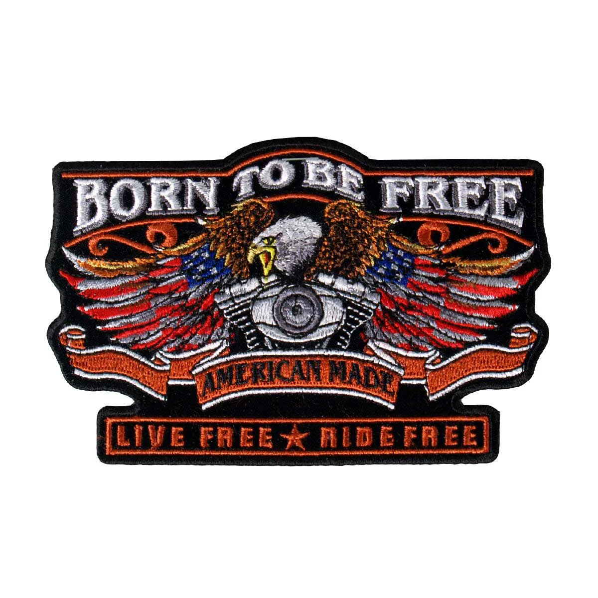 Durable Hot Leathers 5 x 3 Born Eagle Patch PPA3870 Eco-Friendly
