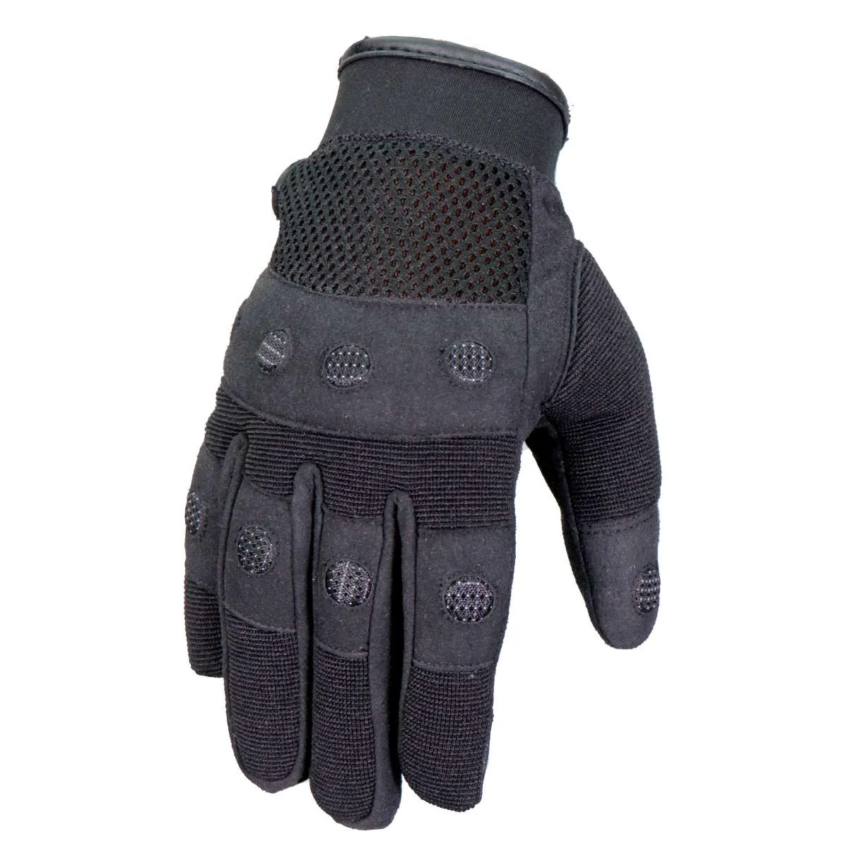 Premium Hot Leathers Textile Padded Knuckle Mechanic Gloves GVM2101 User-Friendly