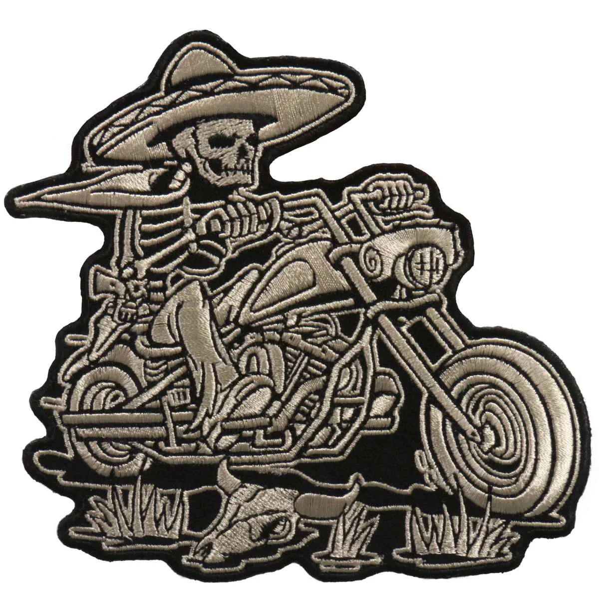 Innovative Hot Leathers 5 x 5 Sombrero Skeleton Rider Patch PPA6823 Eco-Friendly