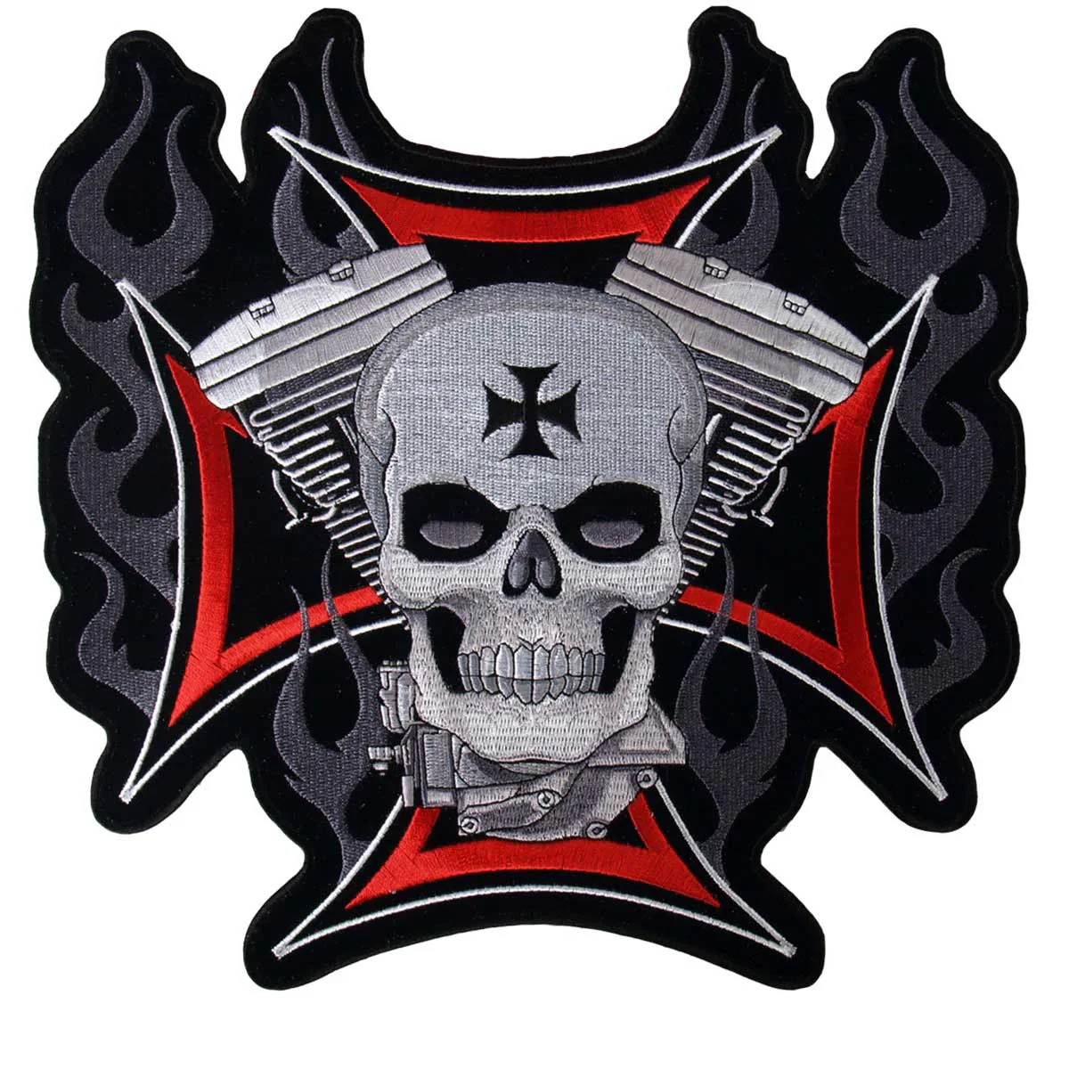 Expertly Made Hot Leathers Patch Cross Motor Skull 4 PPA1830 Comfortable