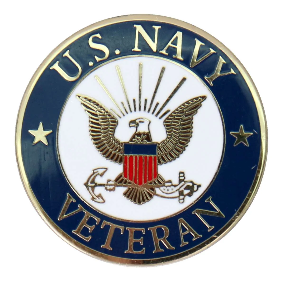 Casual Hot Leathers US Navy Veteran Pin PNF2008 Solid