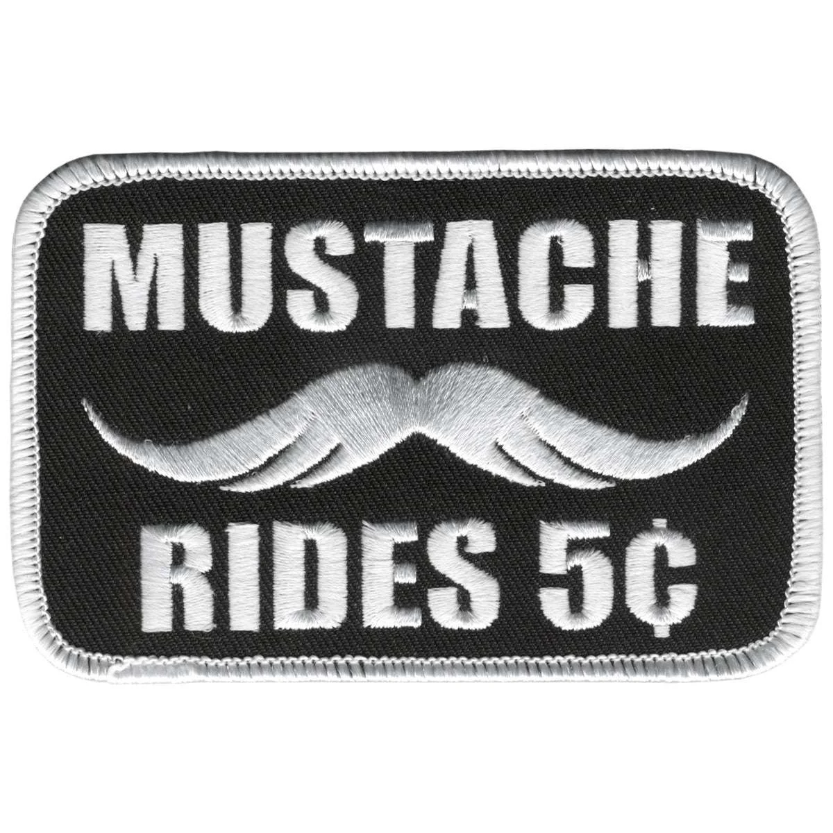 High-Grade Hot Leathers Mustache Rides 4 x 3 Patch PPL9130 Powerful