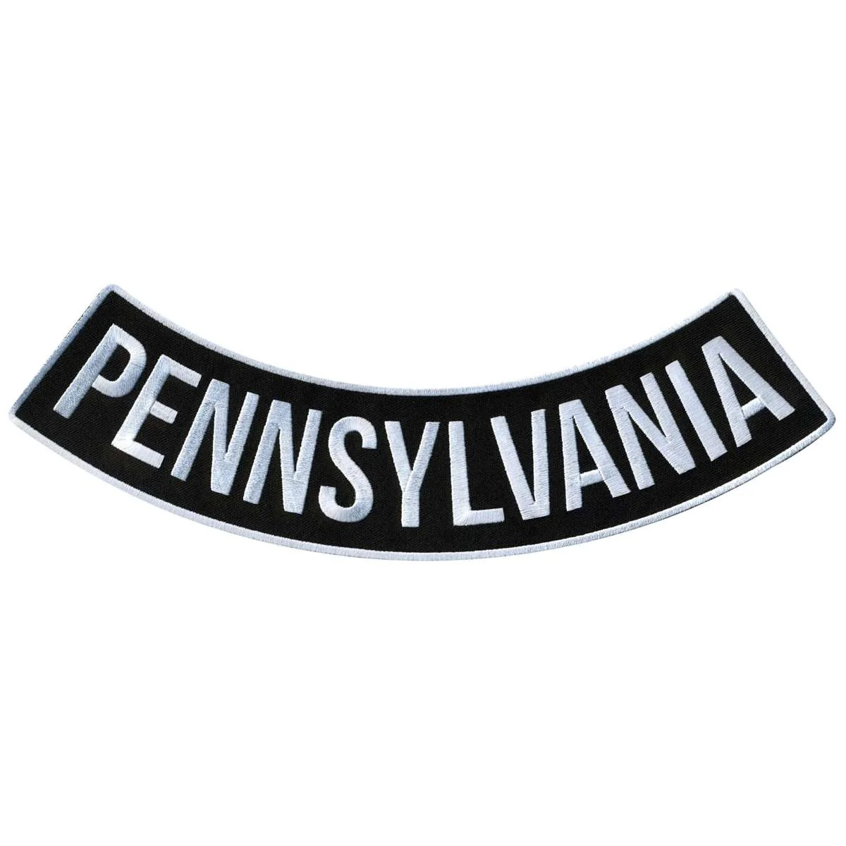 First-Class Hot Leathers Pennsylvania 12 X 3 Bottom Rocker Patch PPM5075 Genuine