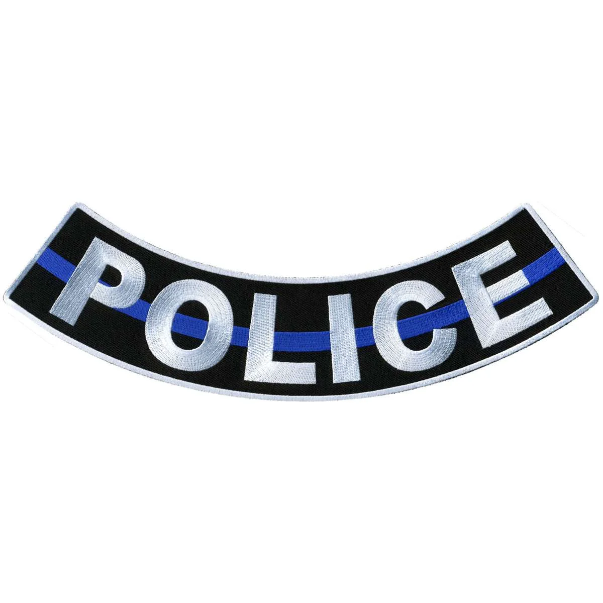 Convenient Hot Leathers Police 12 X 3 Bottom Rocker Patch PPM5147 Premium Material