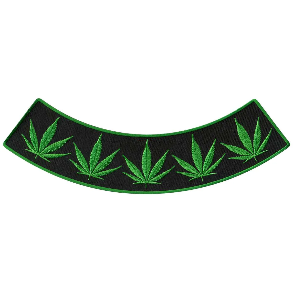 High-End Hot Leathers Pot Leaves 12 X 3 Bottom Rocker Patch PPM5149 Powerful