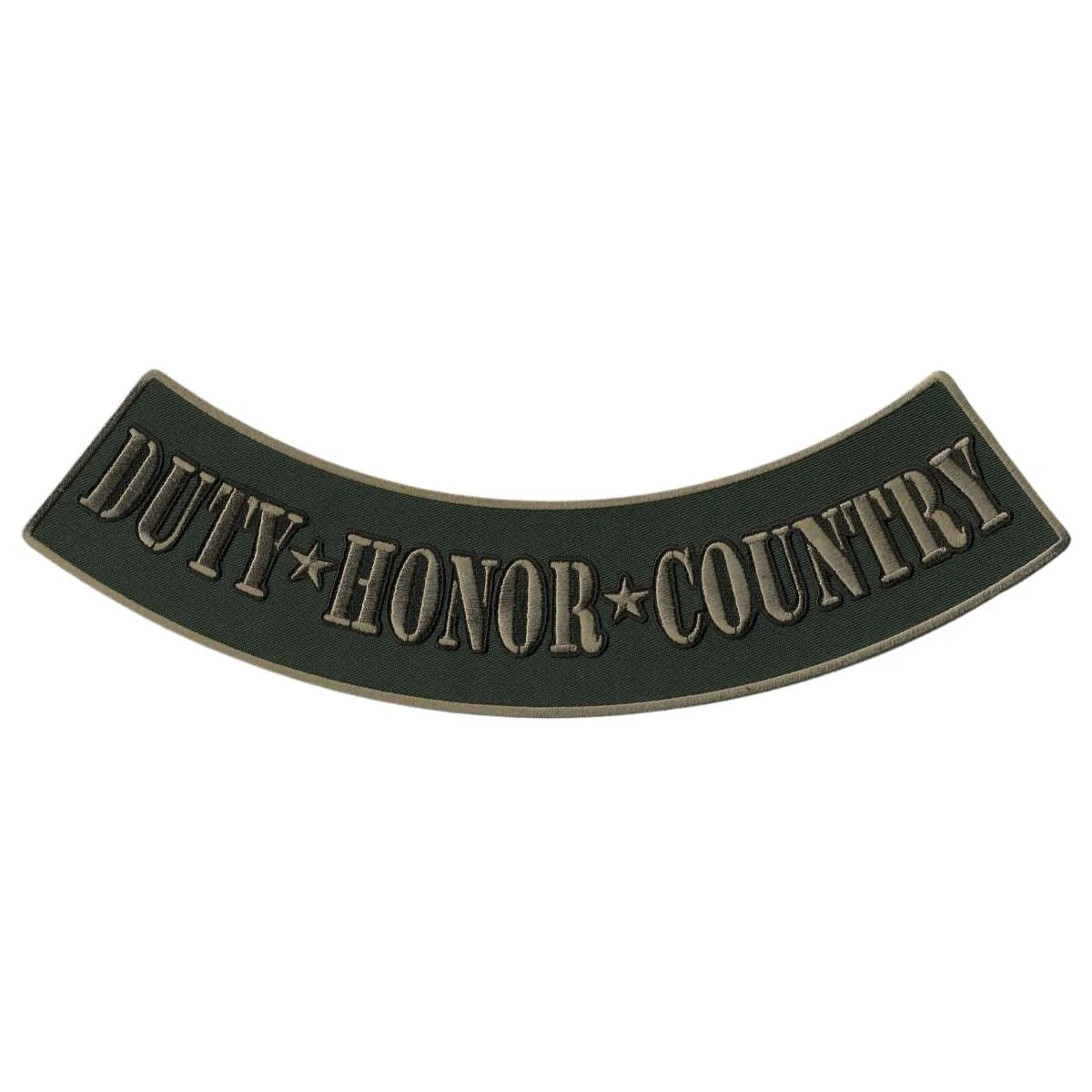 Recyclable Hot Leathers Duty Honor Country 12 X 3 Bottom Rocker Patch PPM5129 Green