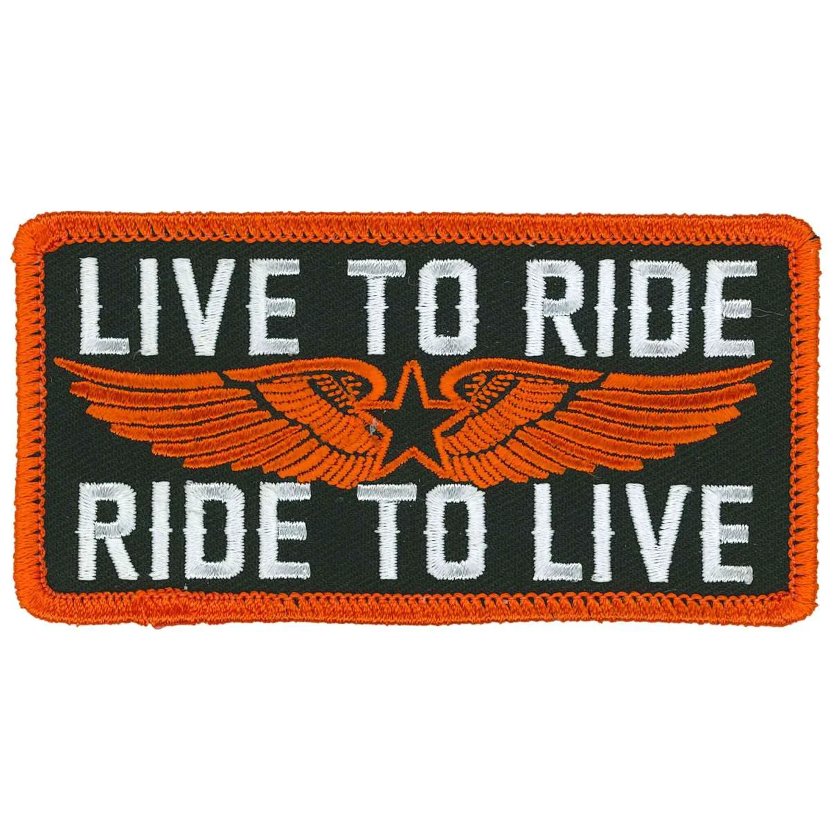 Professional Hot Leathers Live To Ride Patch PPL9940 Natural