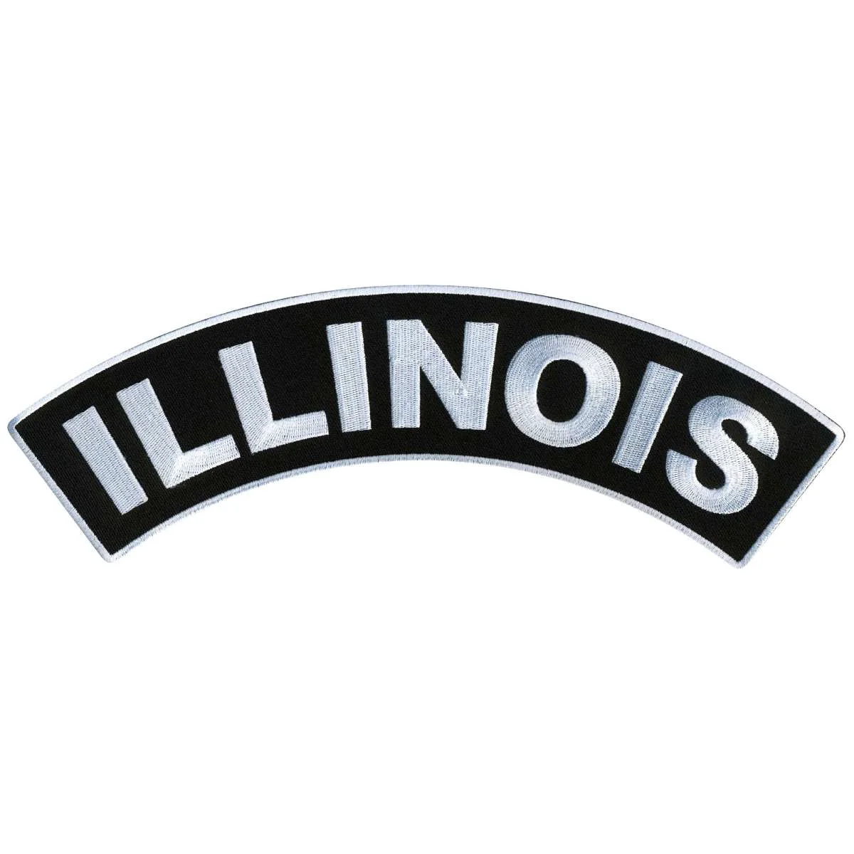 Responsible Hot Leathers Illinois 12 X 3 Top Rocker Patch PPM4025 Eco-Friendly