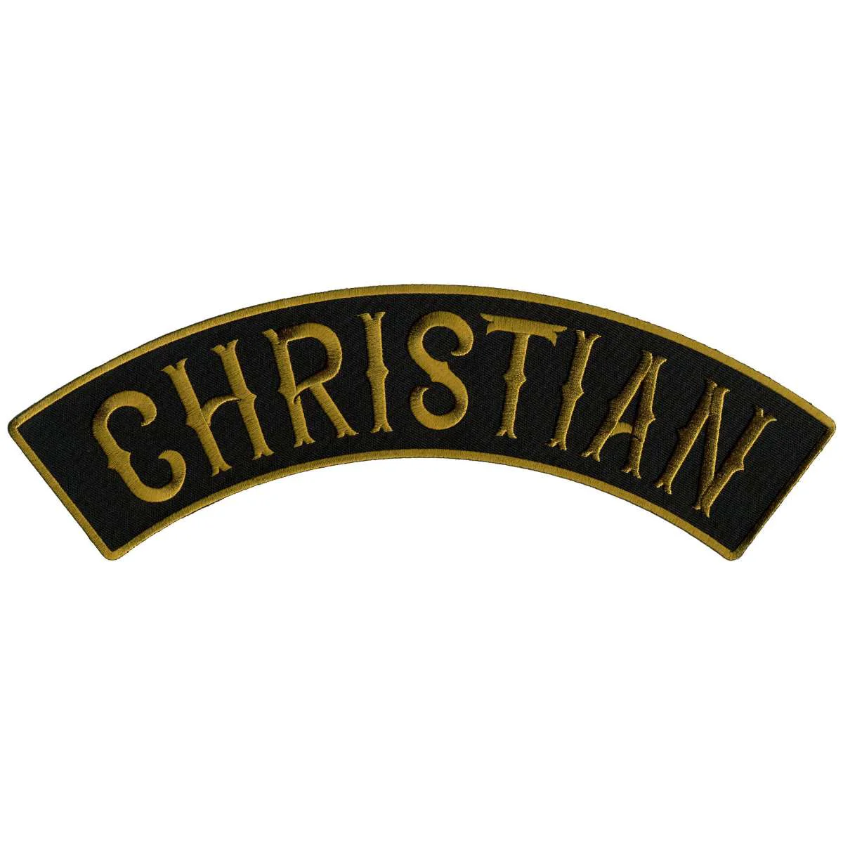 Official Hot Leathers Christian 12 X 3 Top Rocker Patch PPM4123 Trendy
