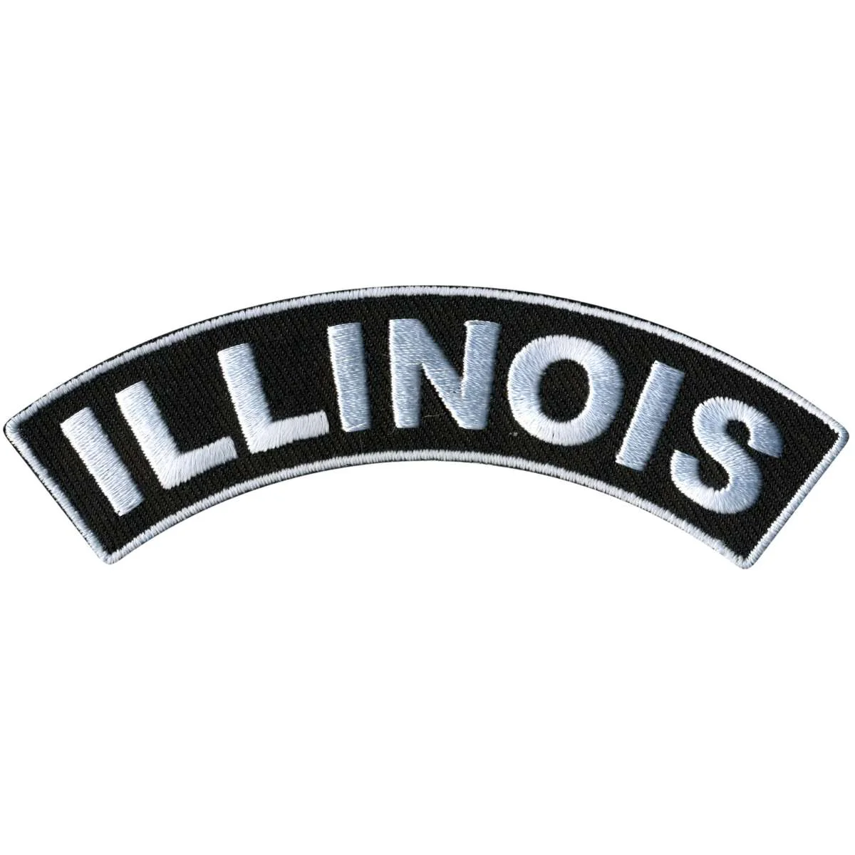 Durable Hot Leathers Illinois 4 X 1 Top Rocker Patch PPM4026 Easy-to-Use