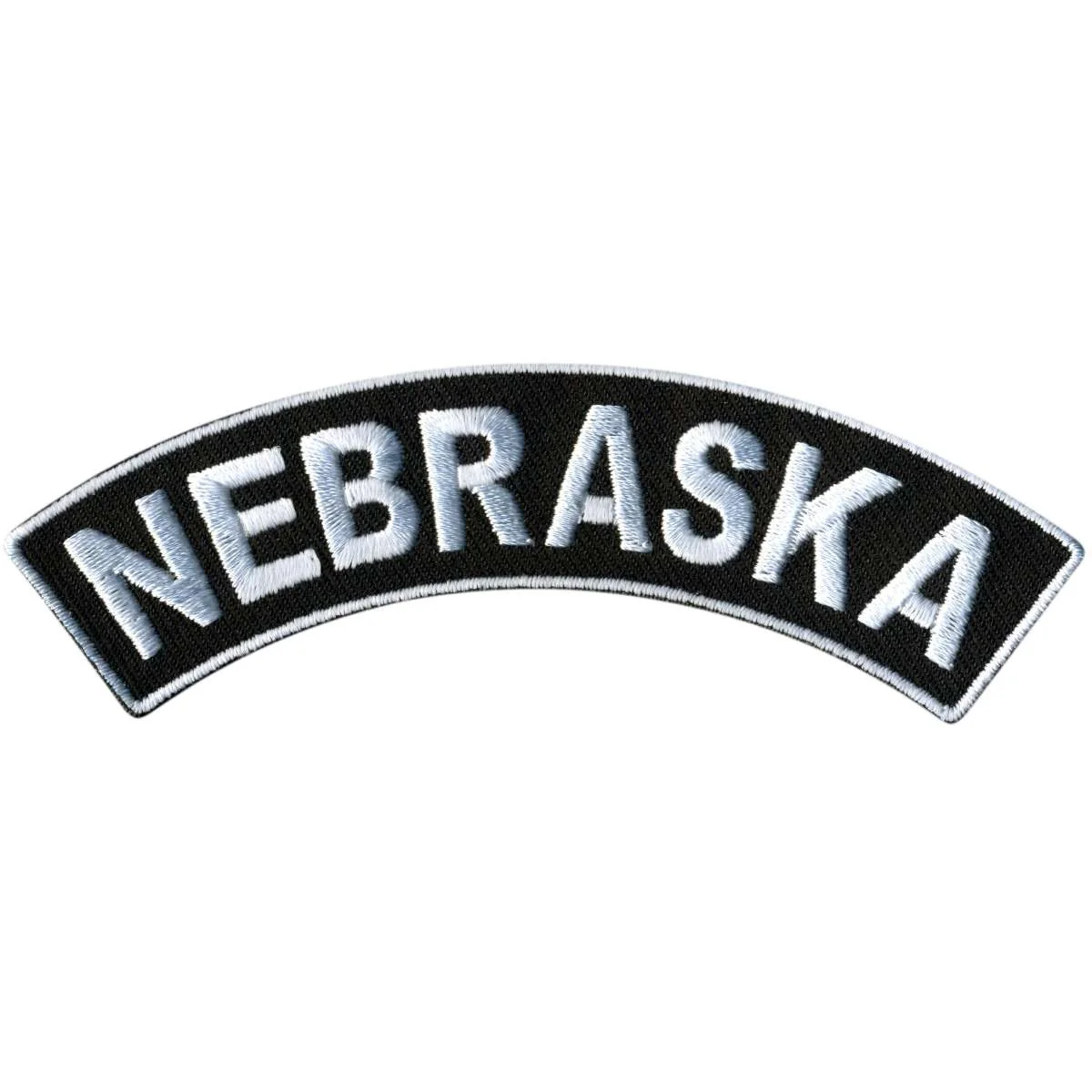 Lightweight Hot Leathers Nebraska 4 X 1 Top Rocker Patch PPM4054 Minimalist
