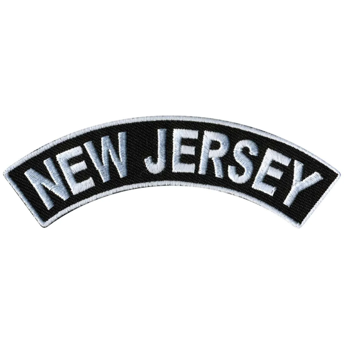 Lightweight Hot Leathers New Jersey 4 X 1 Top Rocker Patch PPM4060 Reusable