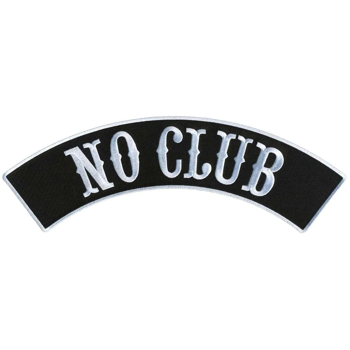 Exclusive Hot Leathers No Club 12 X 3 Top Rocker Patch PPM4171 Professional