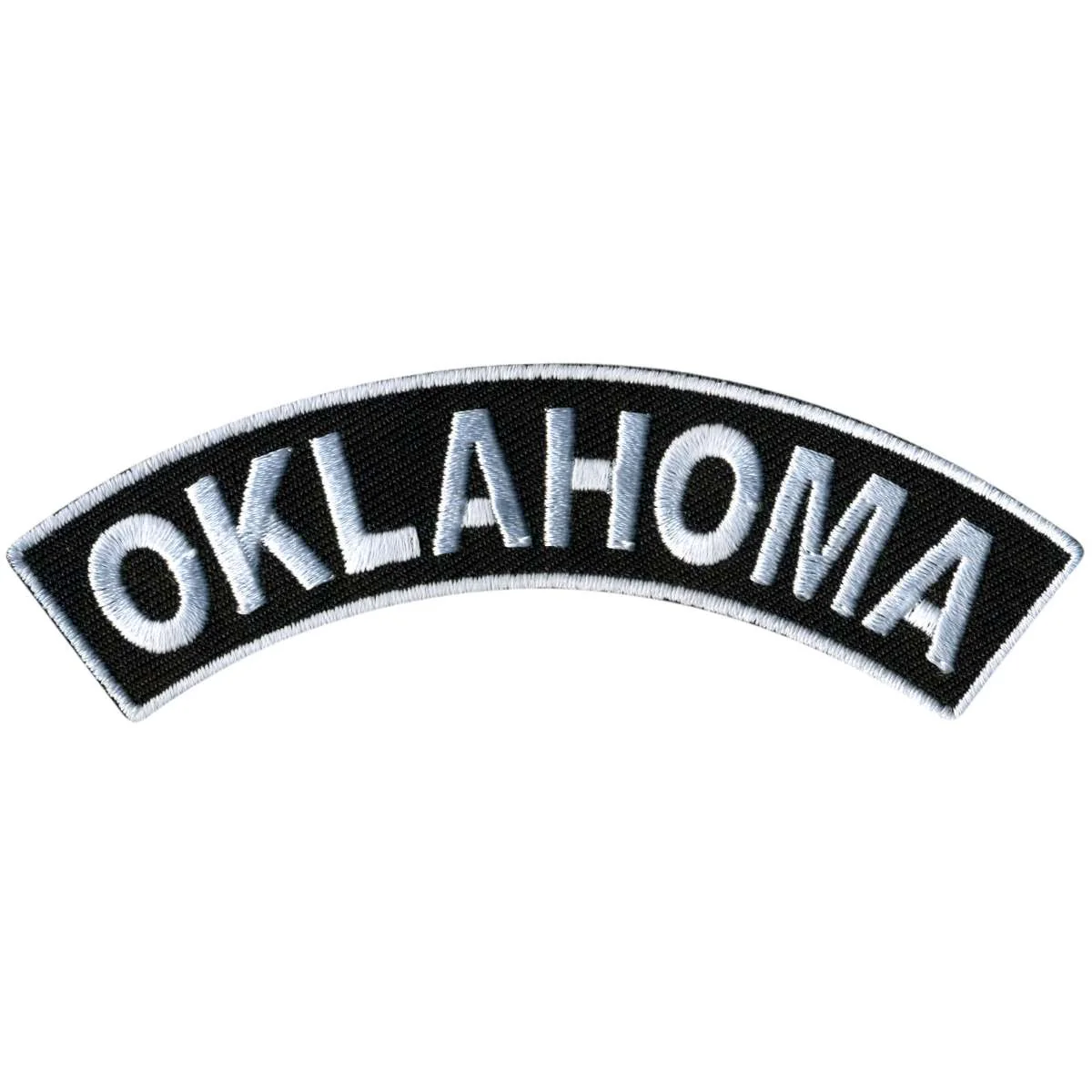 Premium Hot Leathers Oklahoma 4 X 1 Top Rocker Patch PPM4072 Minimalist
