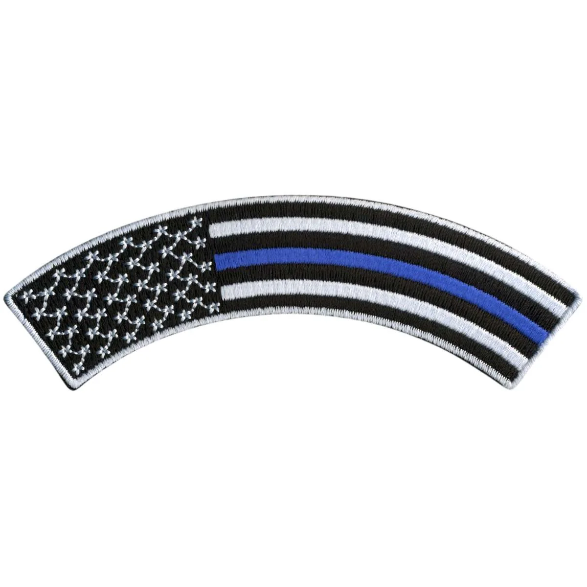 Convenient Hot Leathers Thin Blue Line 4 X 1 Top Rocker Patch PPM4158 Outstanding