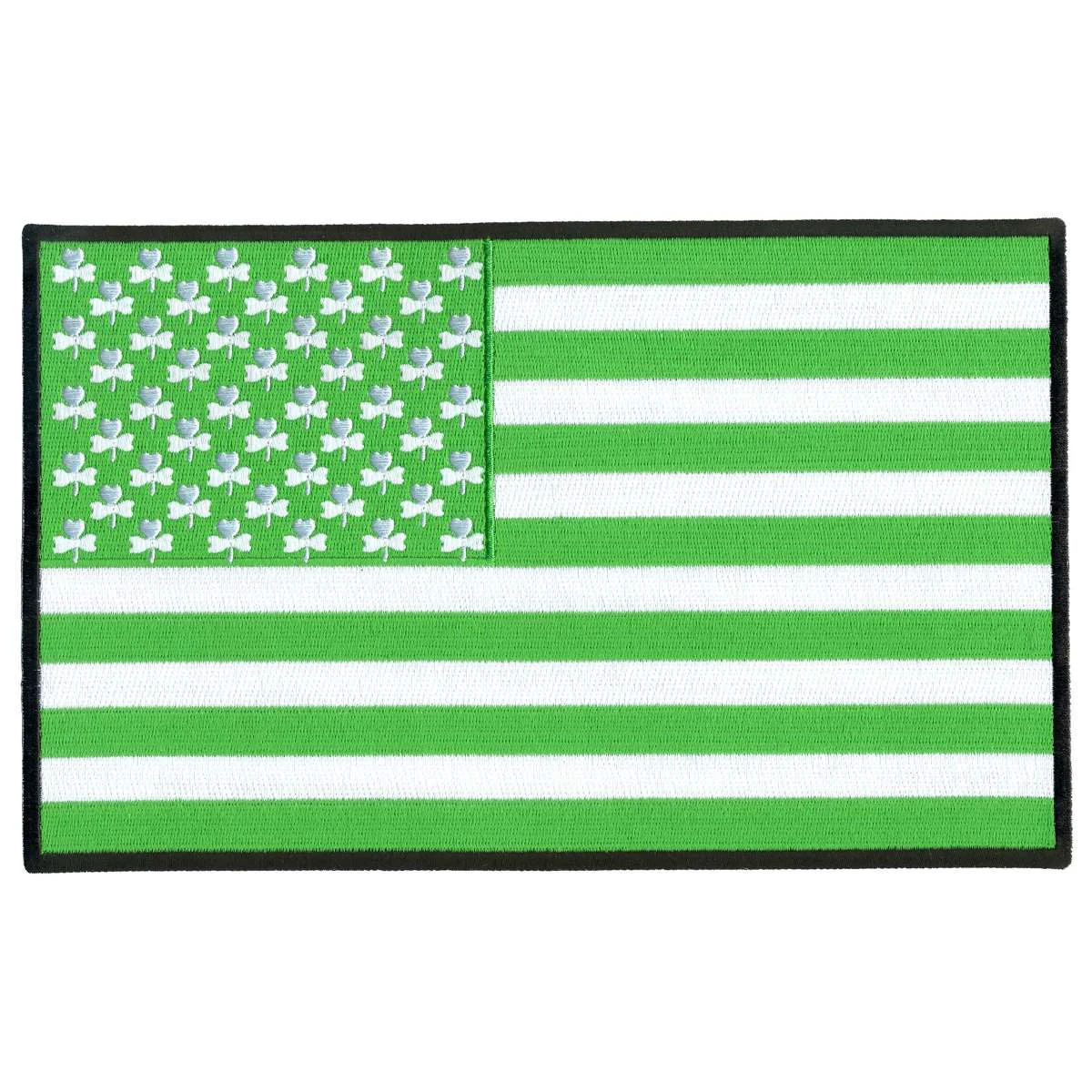 Verified Hot Leathers 10 Shamrock Green Flag Embroidered Patch PPQ1308 PPQ1308 Long-Lasting