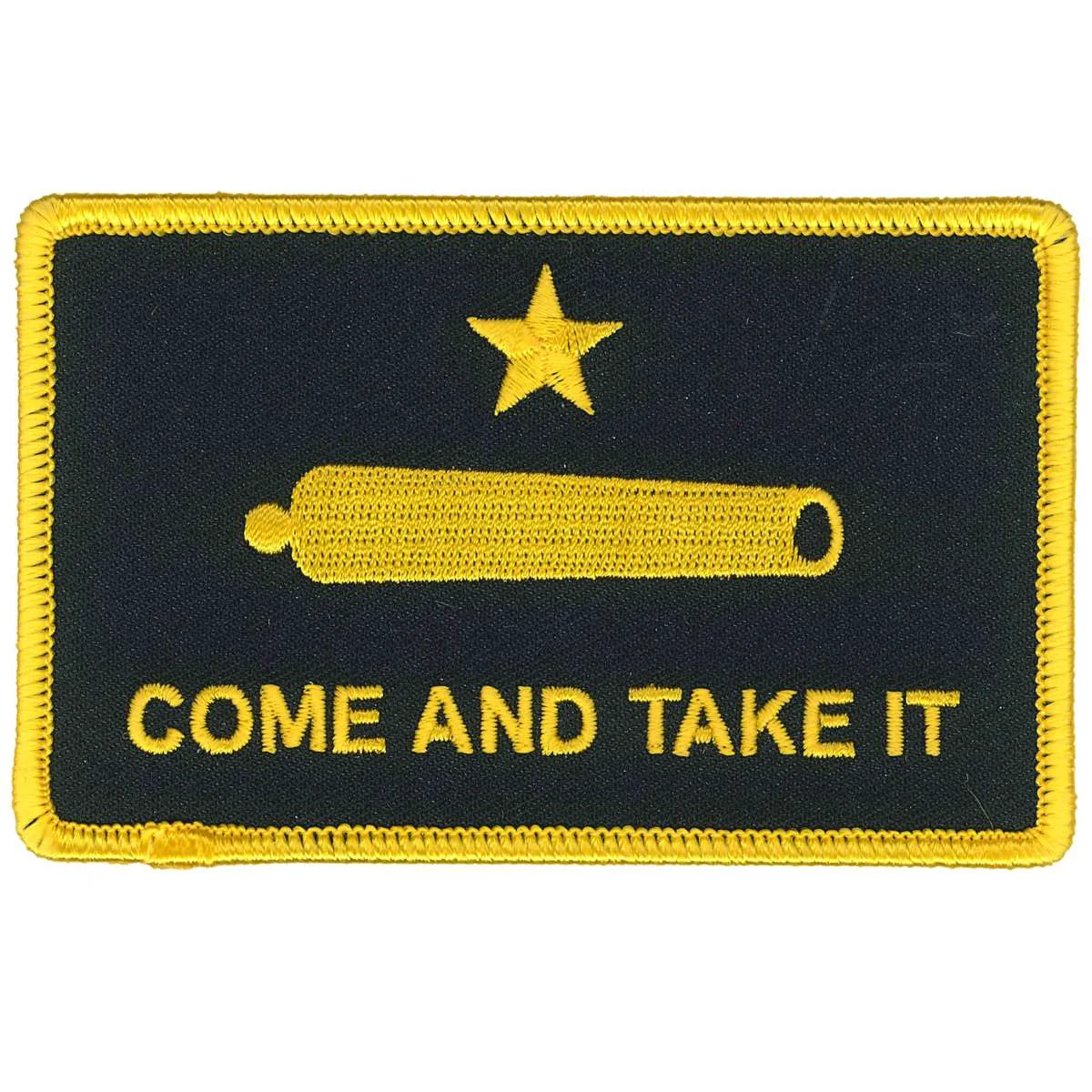 Fashionable Hot Leathers Yellow Come and Take it 4 Patch PPL9845 Solid