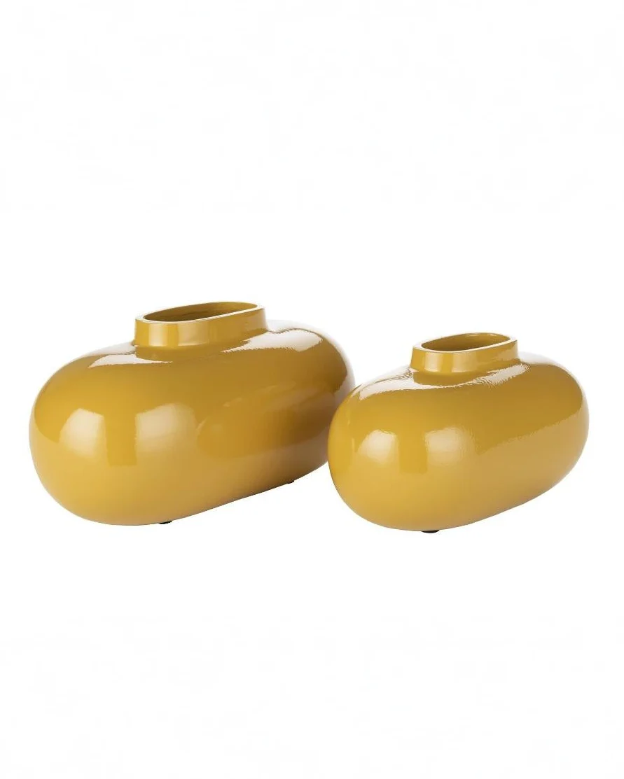 Fine Droplet Vase Small Yellow Artisan