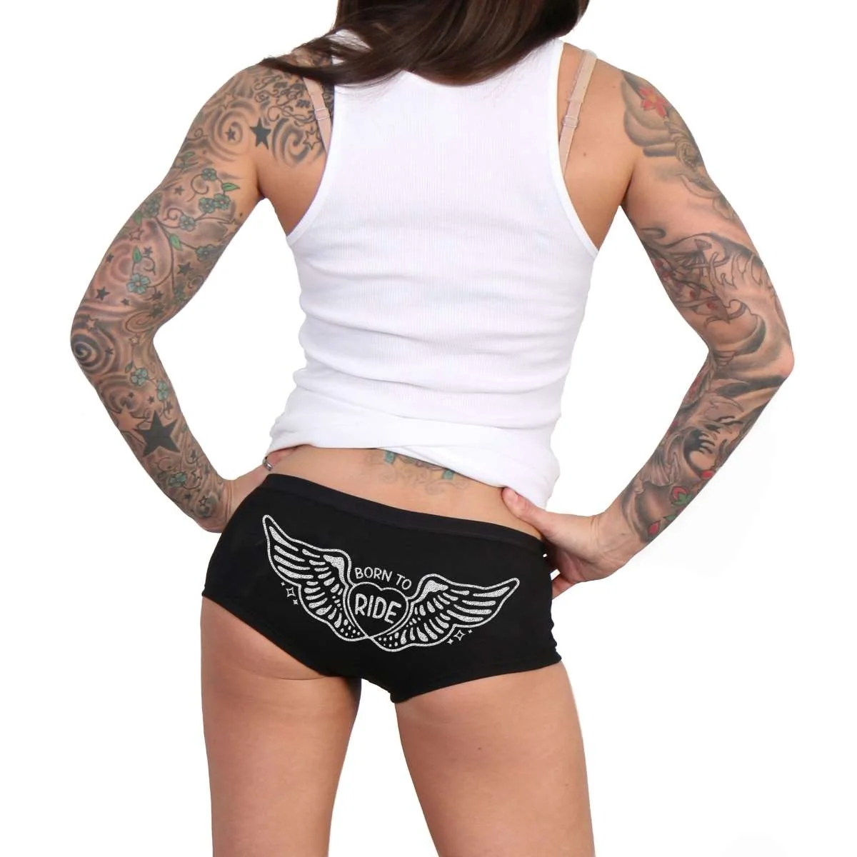 Smooth Hot Leathers Born To Ride Boy Shorts PTB7535 Original