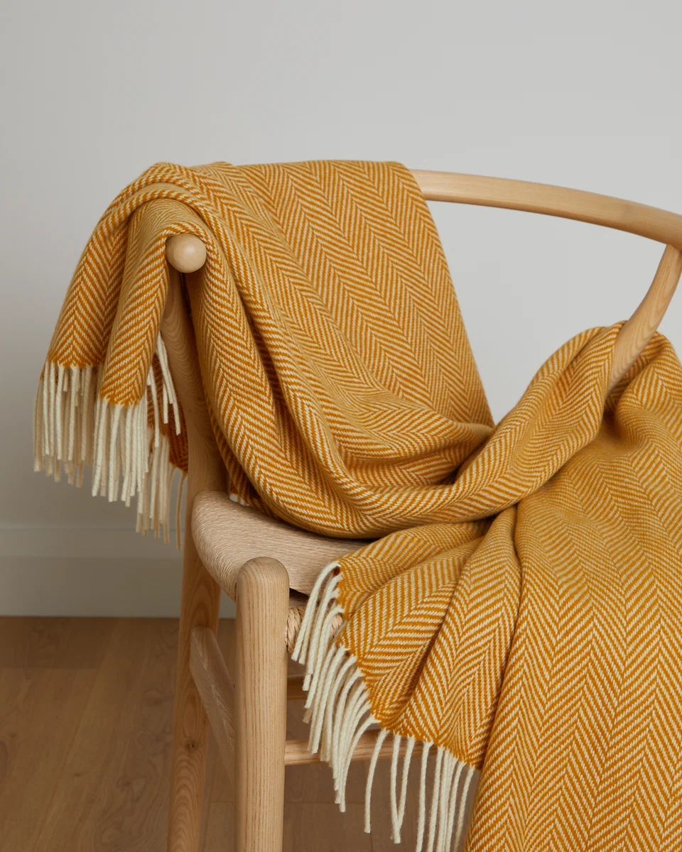 Fast Foxford Innis Cashmere and Lambswool Throw Excellent