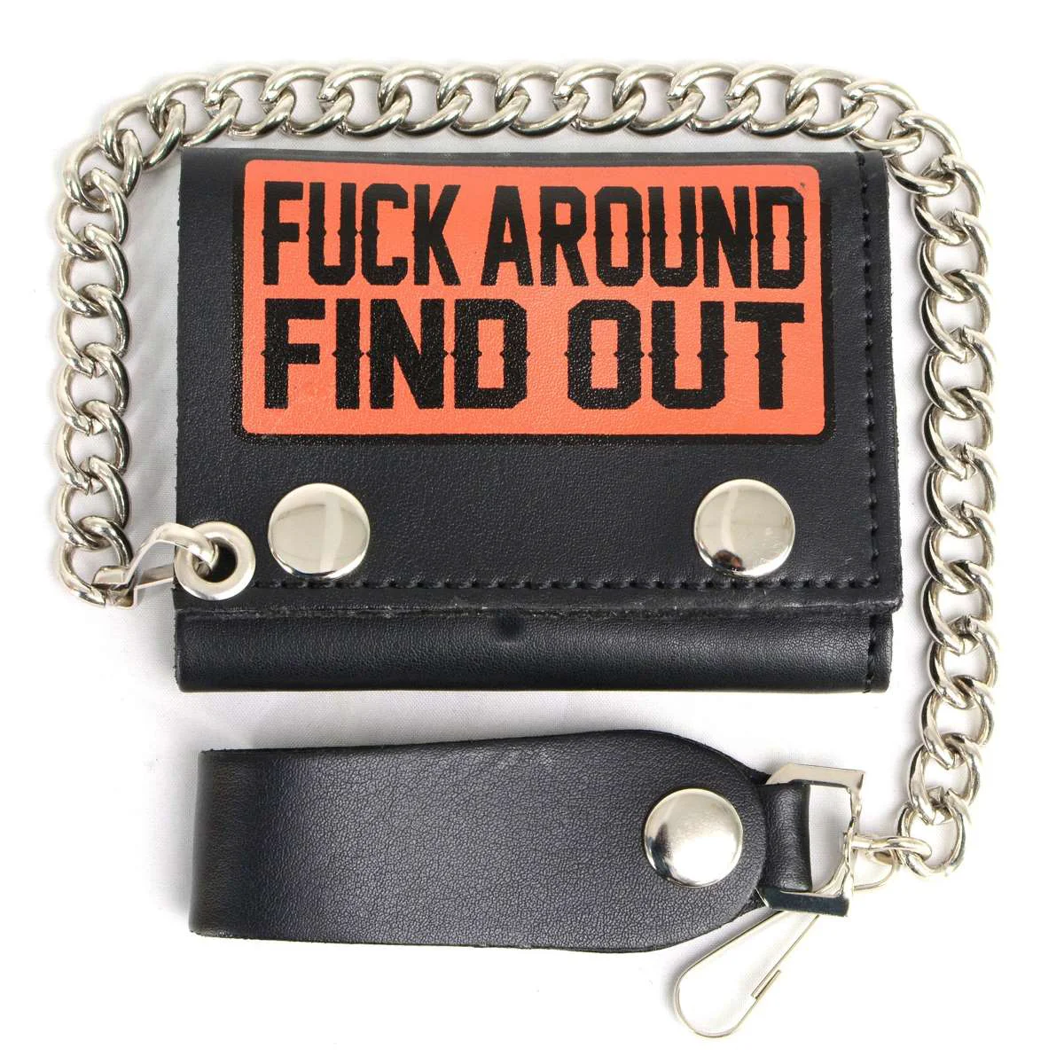 Safe Hot Leathers F Around and Find Out Tri-Fold Wallet WLB1037 Solid