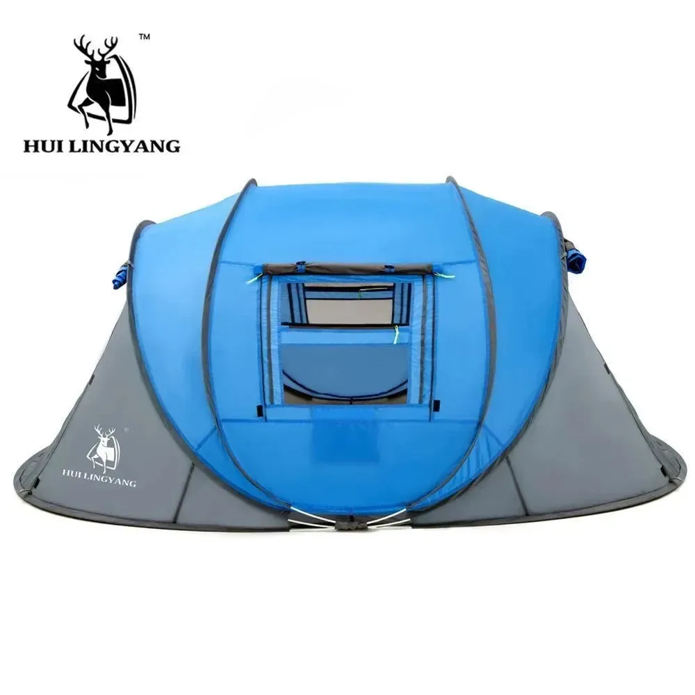 Unique Automatic Pop-Up Waterproof Camping Tent – Large Family Throw Tent for Hiking Outdoor Use Convenient