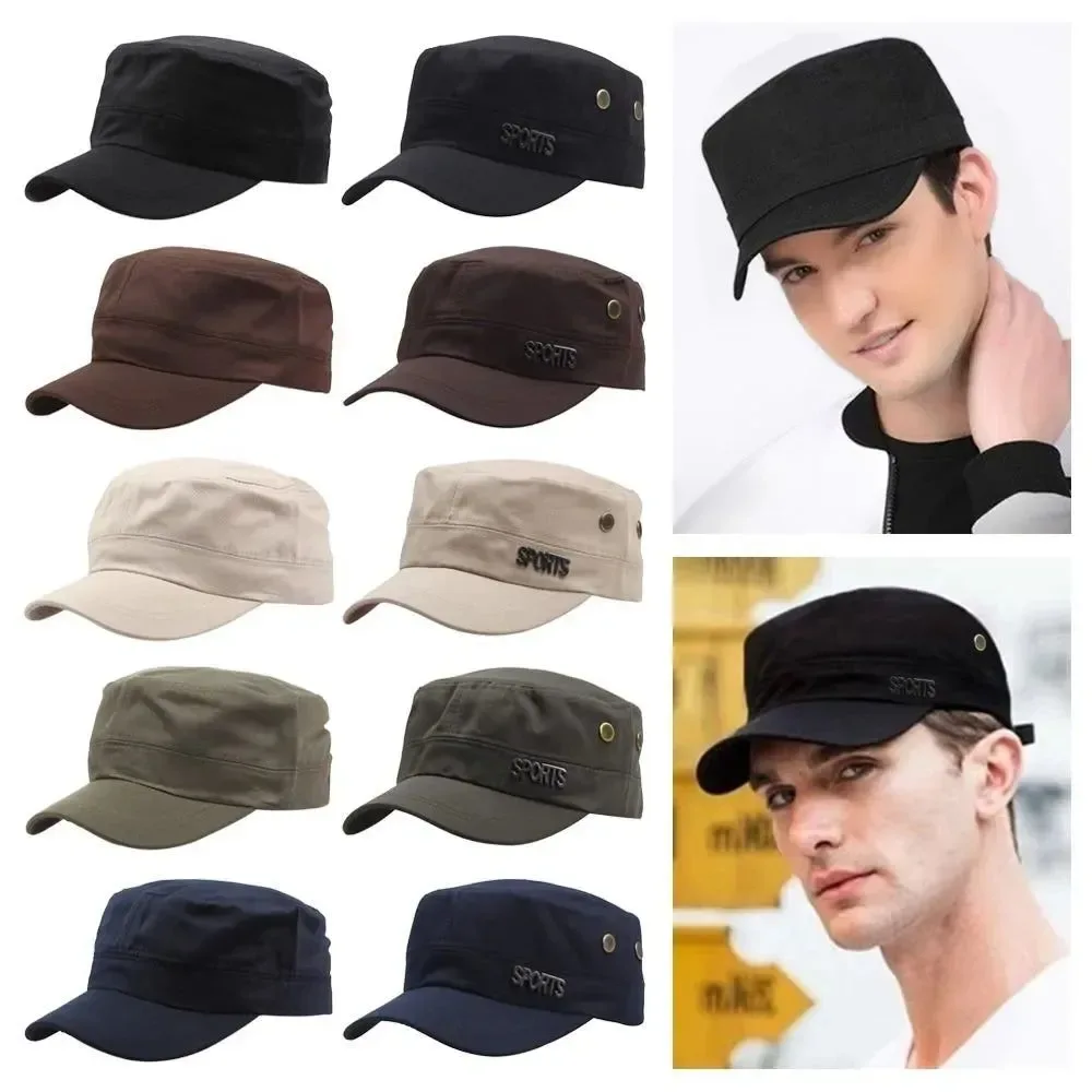 Excellent Vintage Army Military Cadet Hat – Classic Sun Protection Cap for Camping Hiking Fishing 10 Colors Fine Crafted