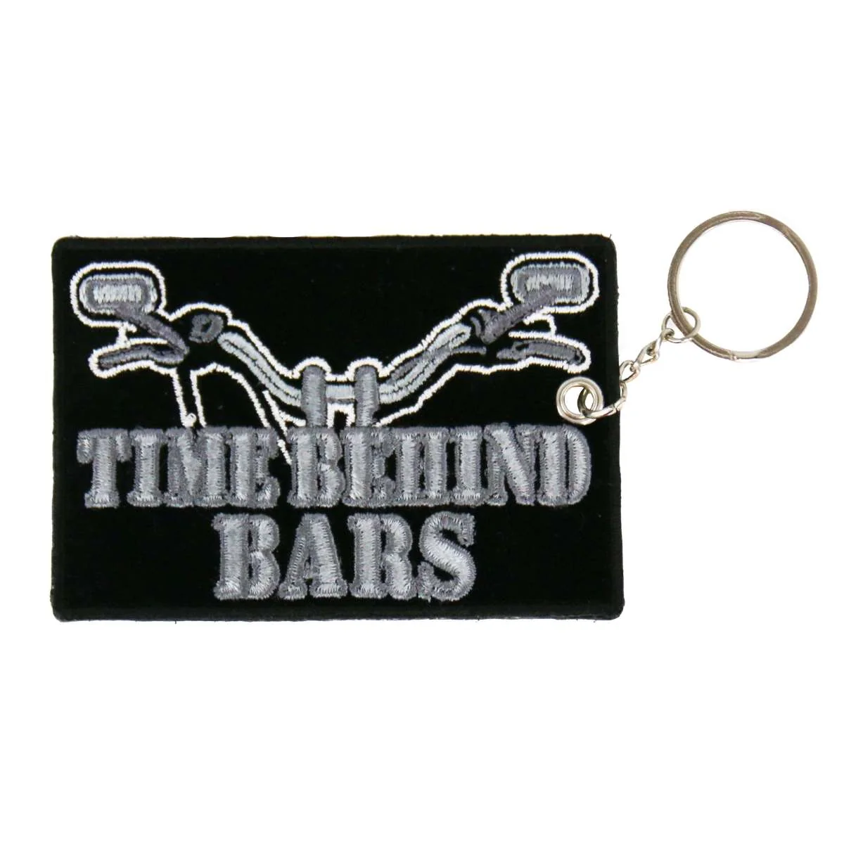 Elite Hot Leathers Time Behind Bars Embroidered Key Chain KCH1028 World-Class