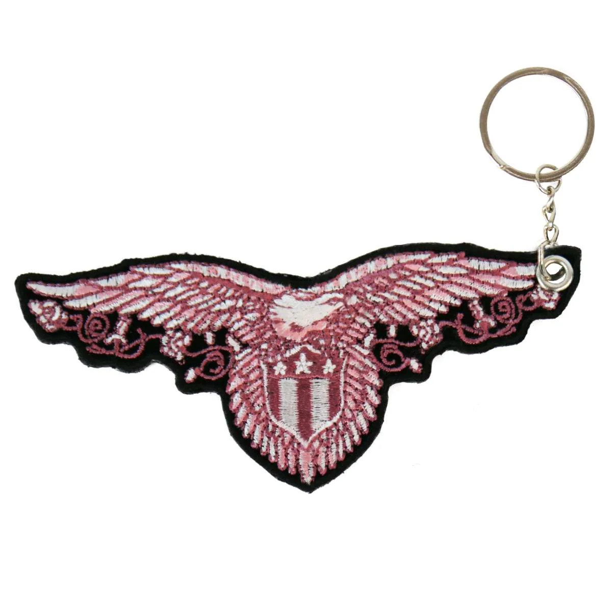 Top-Quality Hot Leathers Pink Eagle Embroidered Key Chain KCH1035 Original Design