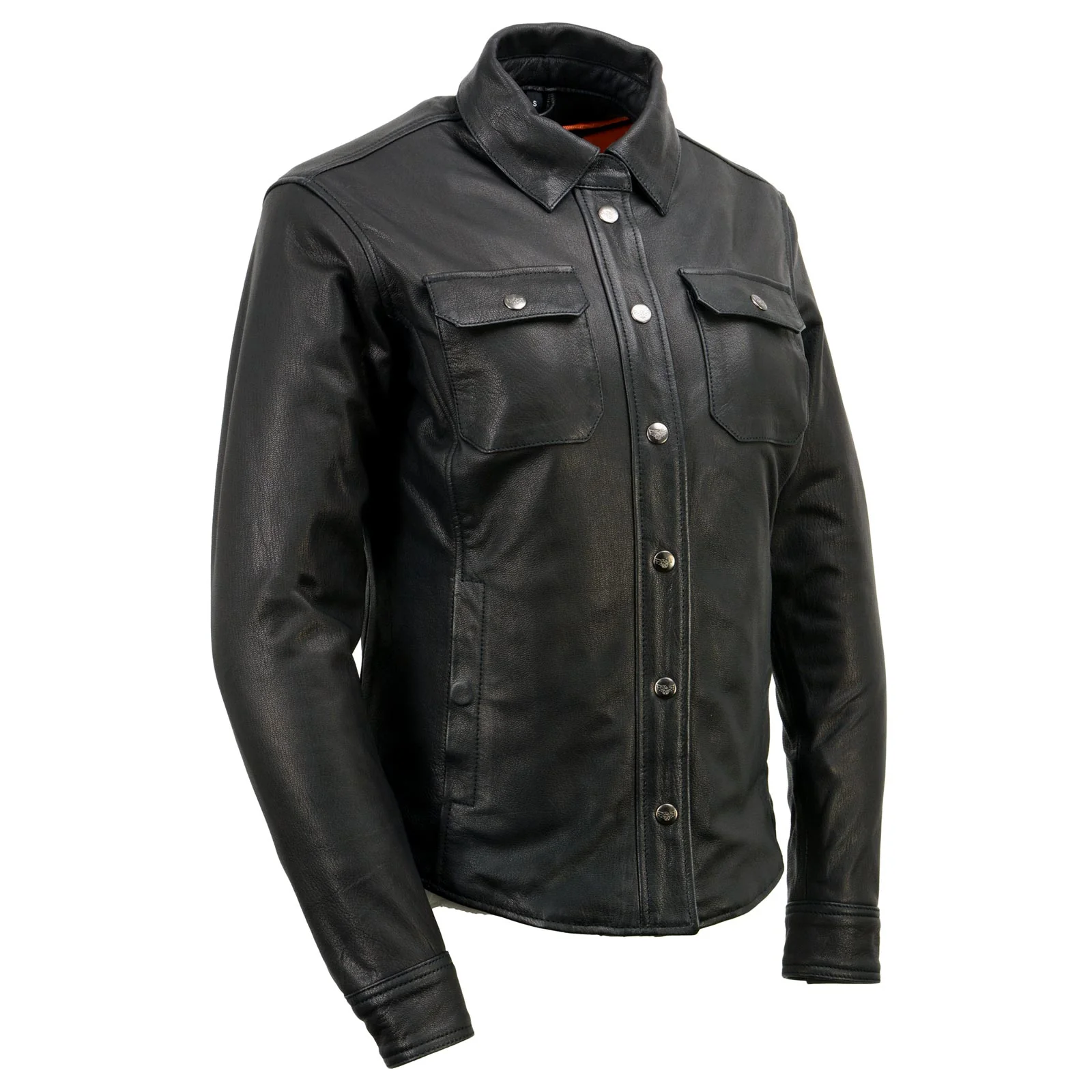 Casual Milwaukee Leather MLL2600 Women’s Black Premium Leather Shirt Style Jacket w Removable Liner Verified