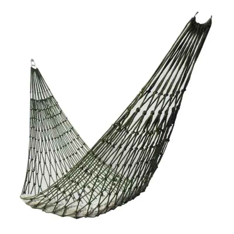 High-End Nylon Rope Mesh Hammock – Outdoor Sleeping Net Bed with Rope for Relaxation First-Class