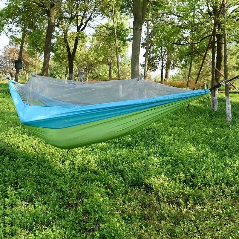 Prestigious Double Anti-Mosquito Hammock – Durable 2-Person Sleeping Hammock with Mosquito Net for Outdoor Camping and Leisure Soft