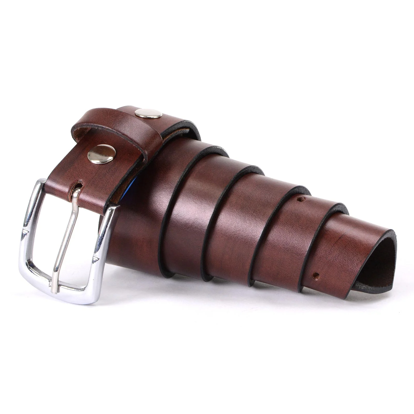 Flexible Milwaukee Leather MP7118 Men’s Brown Premium Leather 1.5 Inch Wide Belt with Interchangeable Buckle Fine Crafted