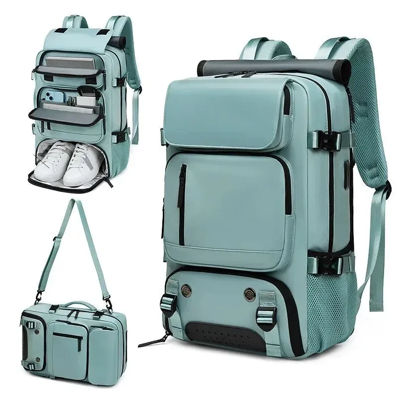 Innovative Waterproof 16-Inch Laptop Backpack – 40L USB Charging Travel Hiking Bag for Women Men Long-Lasting