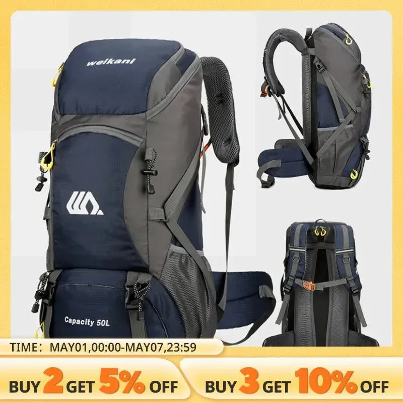 Advanced 50L Travel Backpack – Waterproof Camping Rucksack for Men and Women Healthy