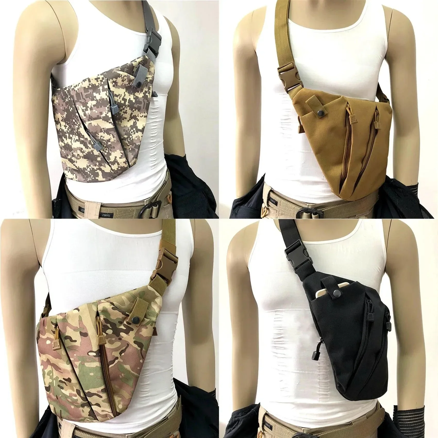 Original Design Military Tactical Shoulder Bag – Nylon Chest Sling Backpack for Outdoor Activities Advanced