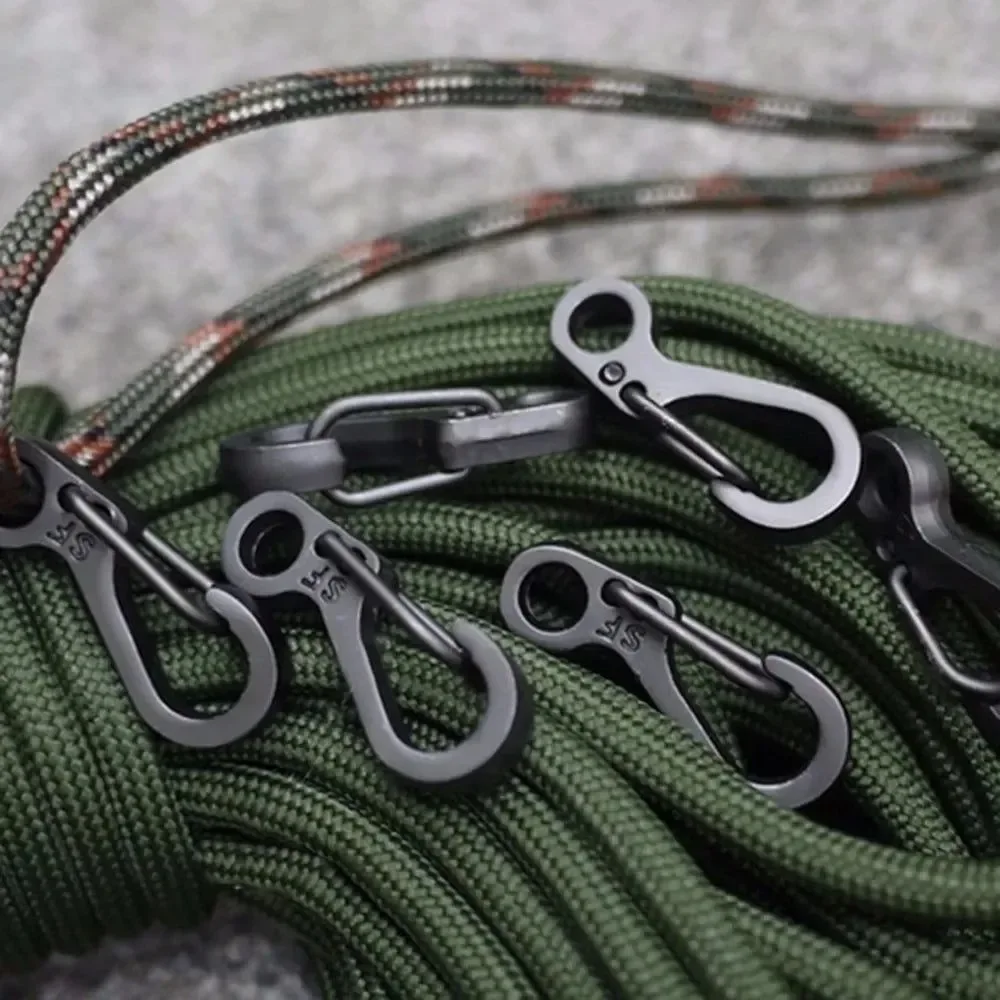 Functional Mini Spring Hang Carabiner Essential EDC Gear for Climbing and Camping Selected