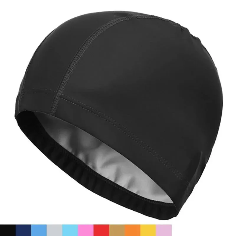 Consistent Waterproof Fabric Swimming Cap for Men and Women – Ear Protection Plus Size Elastic and Durable Carefully Designed