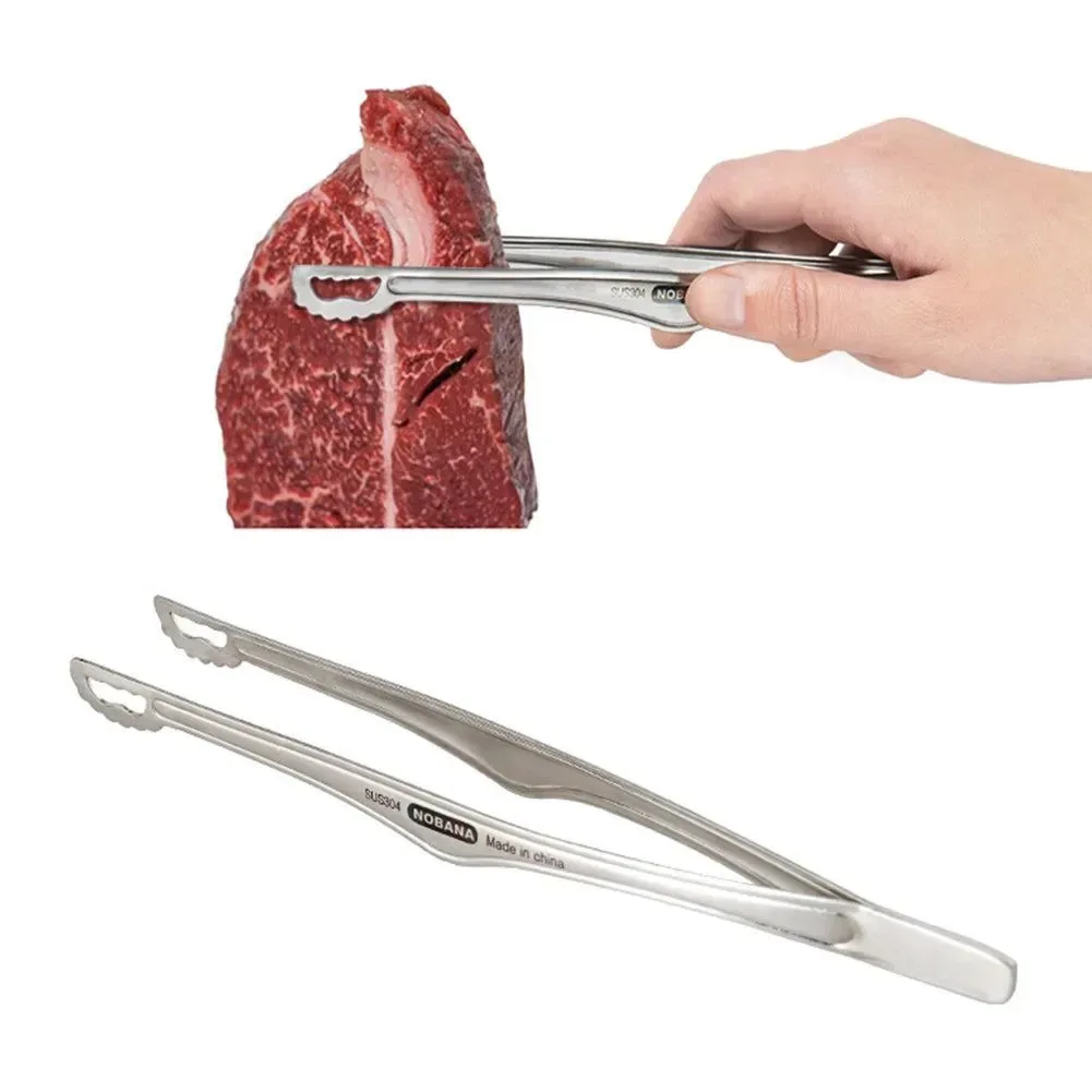 Selected Camping BBQ Clip Stainless Steel – Ultralight Heat-Resistant Reusable Food Tongs for BBQ and Picnic Elegant