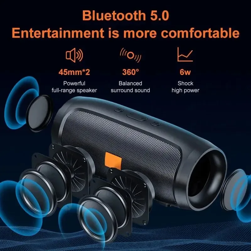 Safe Wireless Portable TWS Bluetooth Dual Speaker – Stereo Subwoofer with Music Playback FM Radio and TF Card Support Relaxed